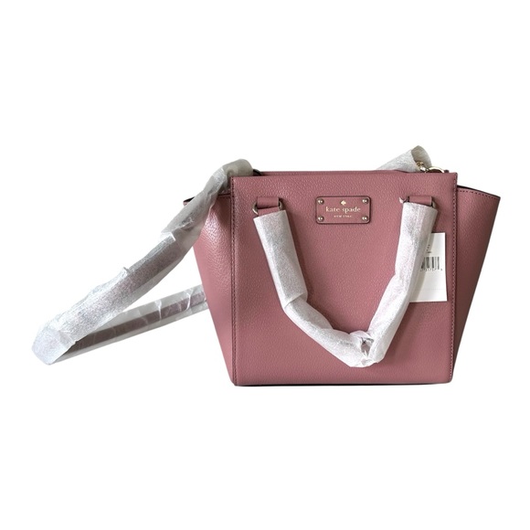Kate Spade Blush Pink Small Camryn Wellesley Dustypeony Leather Satchel Bag - Picture 4 of 10